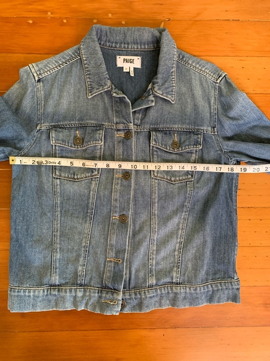 PAIGE Light Blue Denim Trucker Jacket - Picture 5 of 6